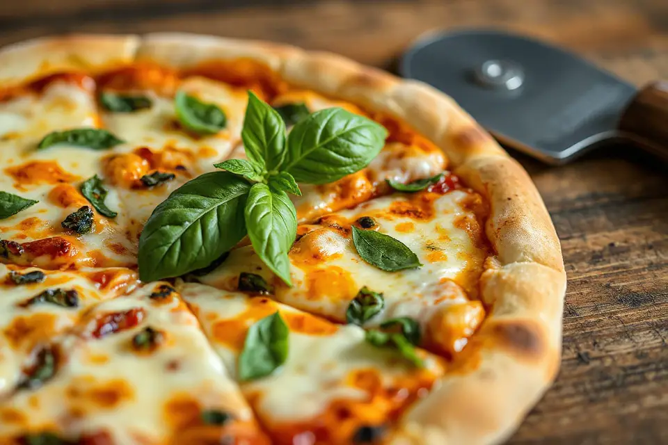 pizza slice with cutter