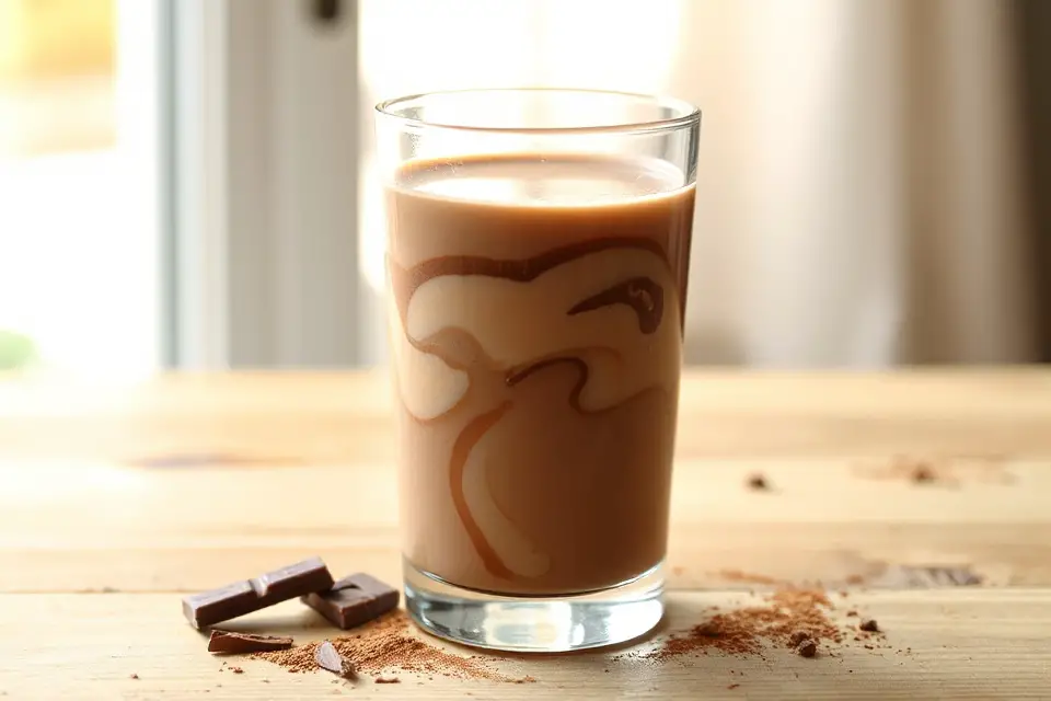 playful chocolate milk swirl