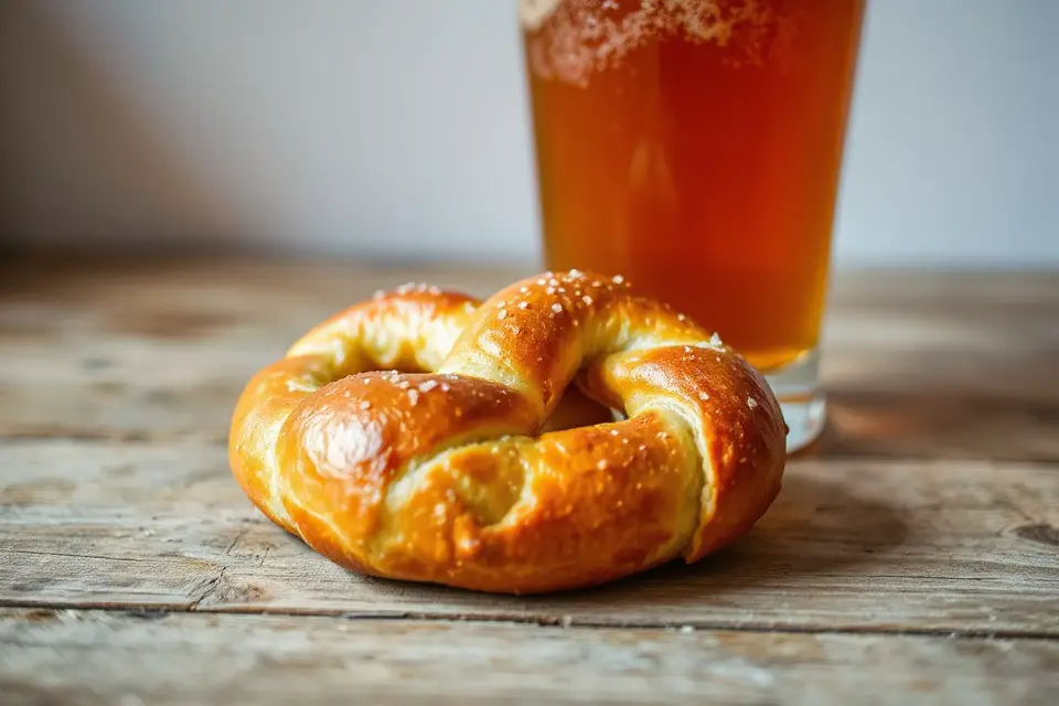 pretzels with craft beer