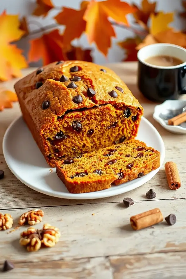 pumpkin bread with chocolate