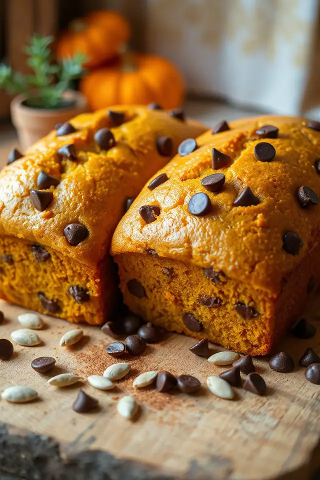 pumpkin chocolate chip bread