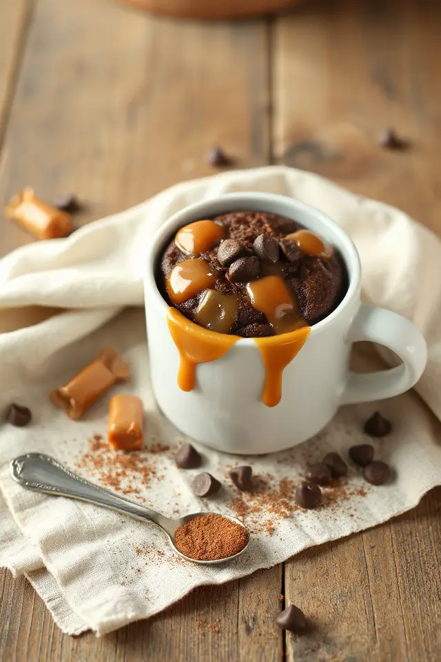 Caramel Chocolate Mug Cake Recipe