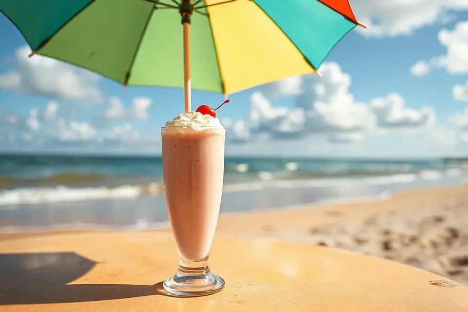refreshing beach milkshake photo