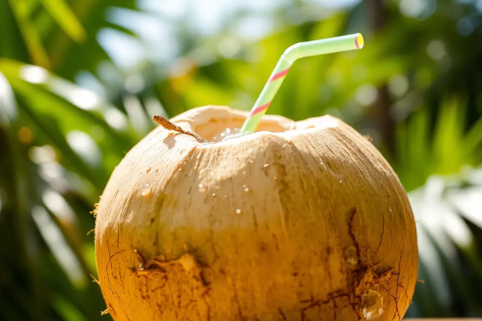 refreshing coconut drink image