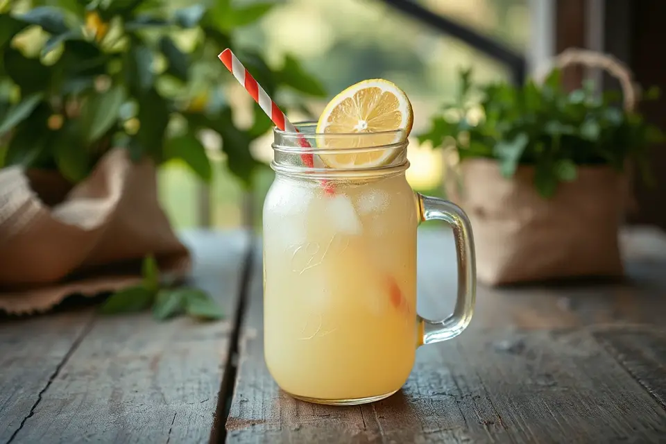 refreshing lemonade mason jar