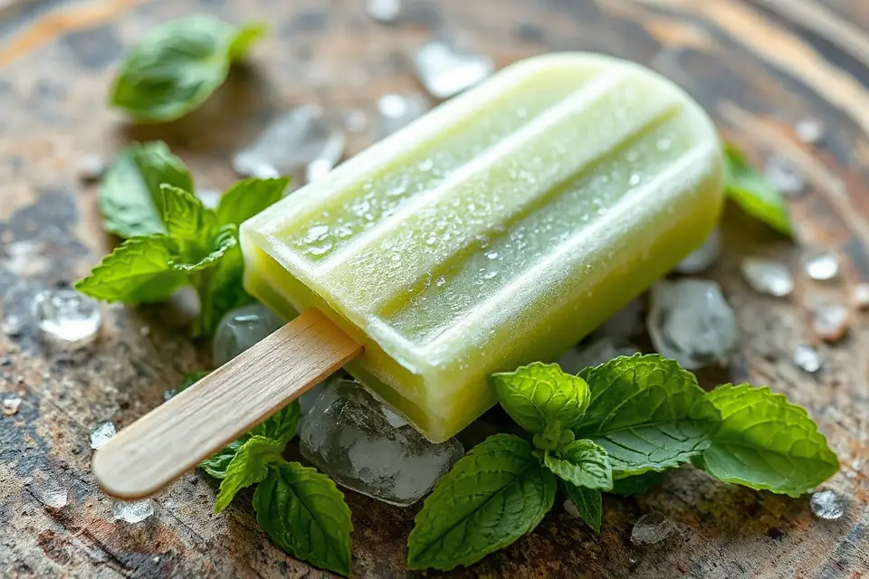 refreshing mint popsicle image