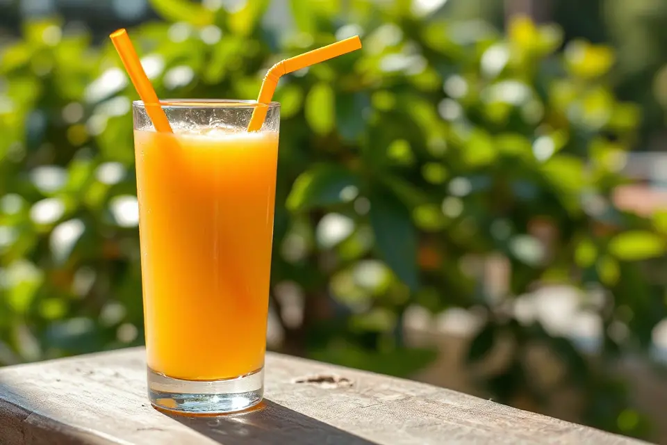 refreshing orange juice photo