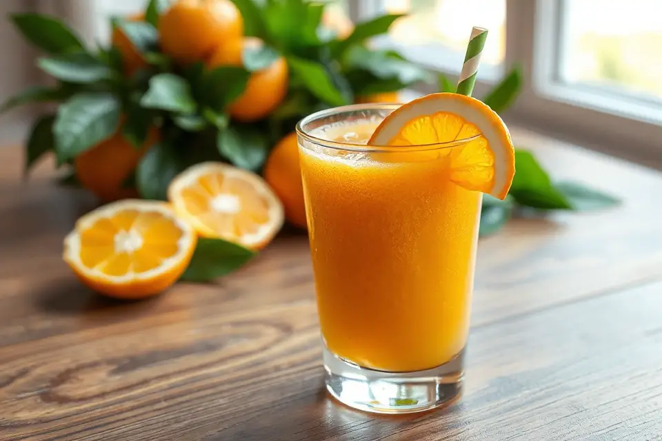 refreshing orange juice photo