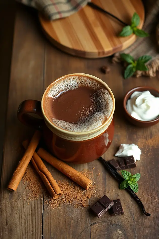 rich chocolate with vanilla