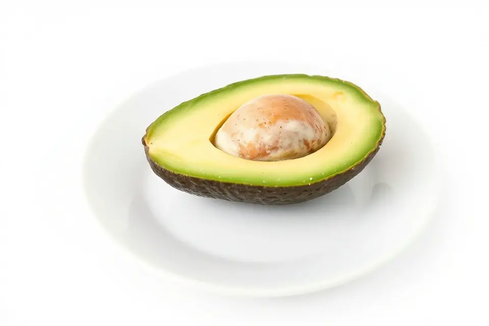 ripe avocado on plate