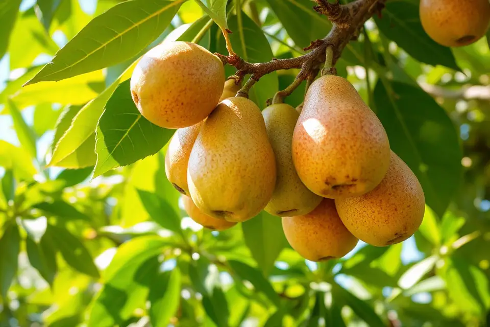 ripe guava tree branch