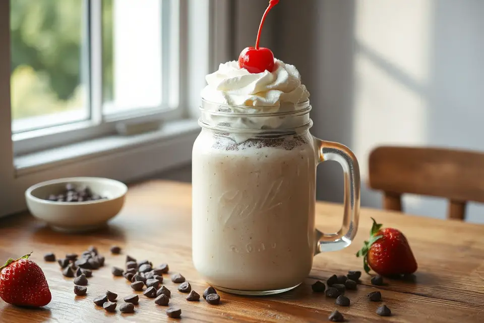 rustic mason jar milkshake