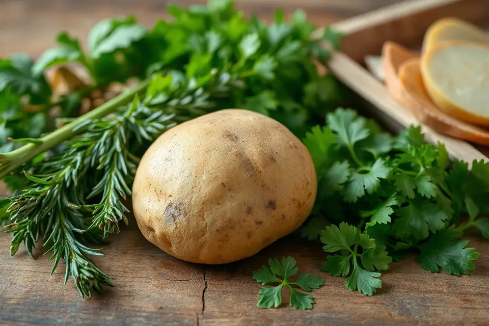 rustic potatoes with herbs