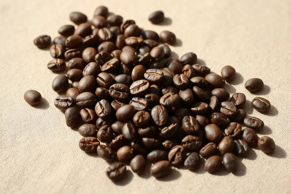 scattered coffee beans texture