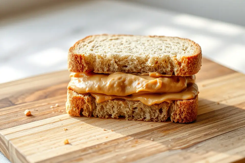simple peanut butter sandwich