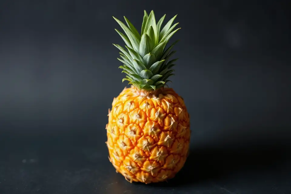 single pineapple on slate