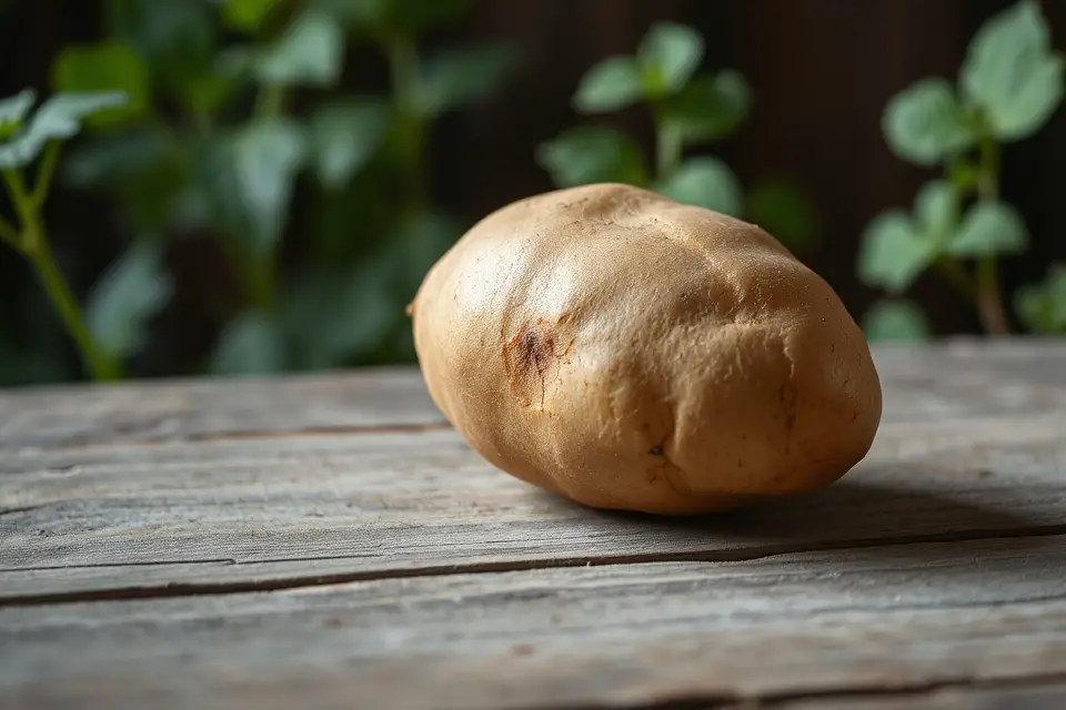 single potato stock photo