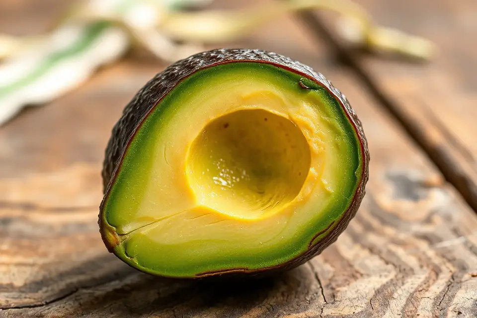 sliced avocado stock photo
