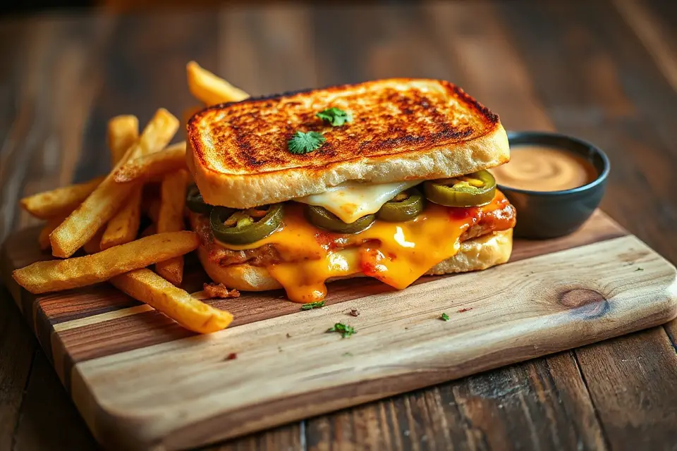 spicy melted cheese sandwich