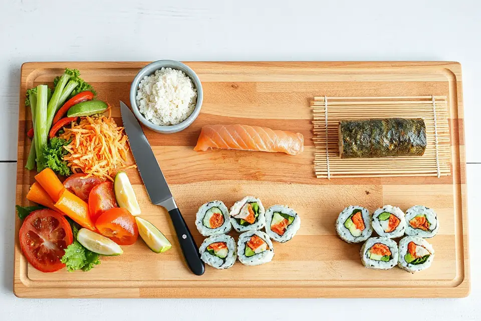 sushi roll creation process