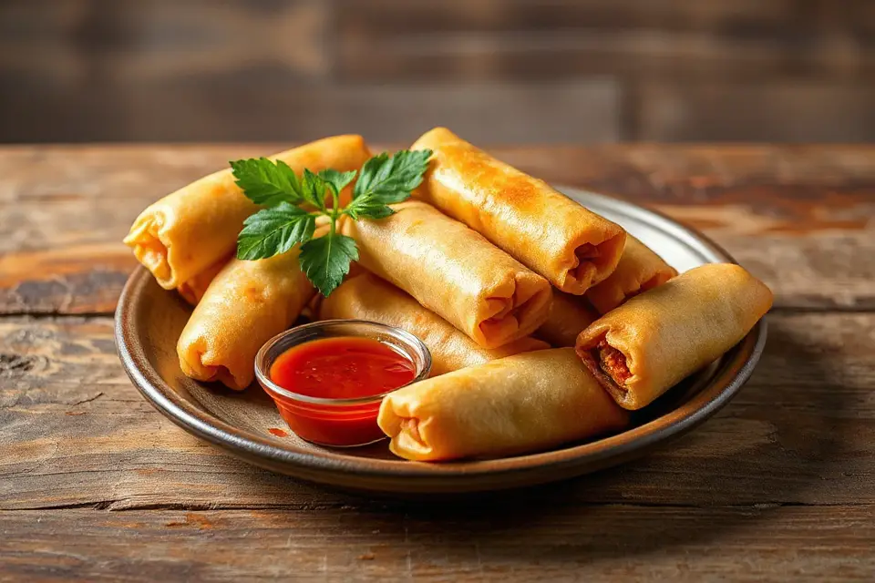 tempting spring rolls photo