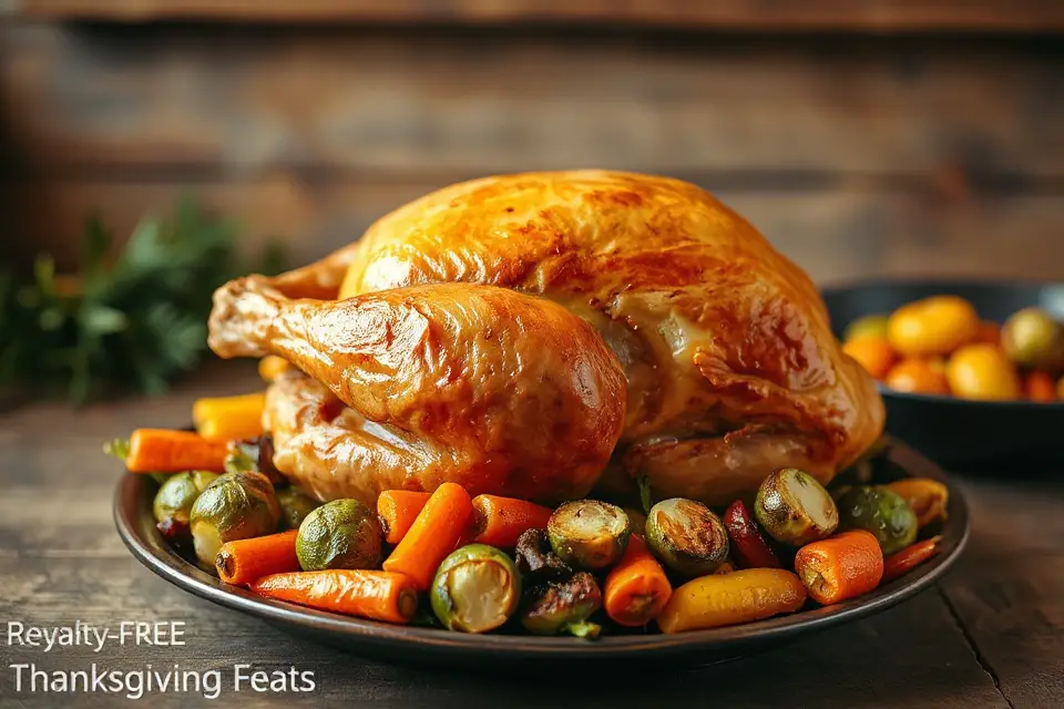 thanksgiving turkey with vegetables