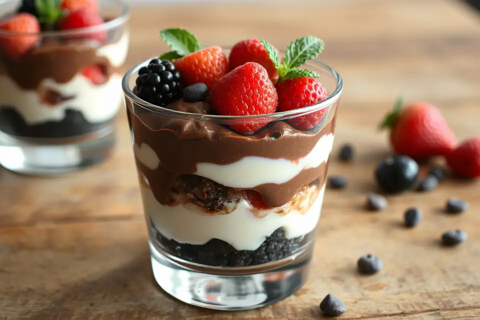 three layer pudding delight