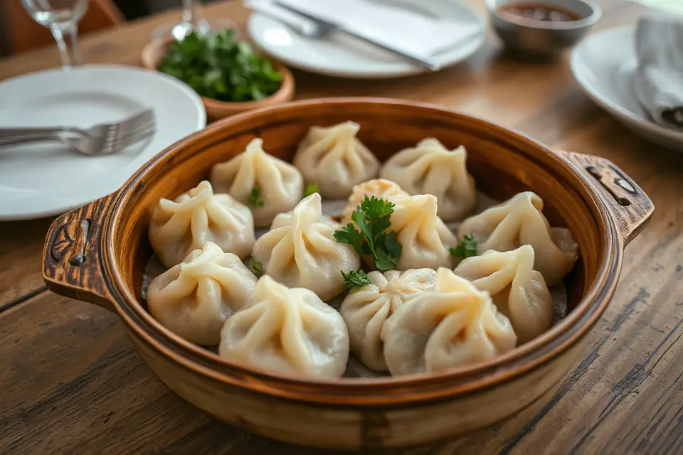 traditional dumplings stock photo