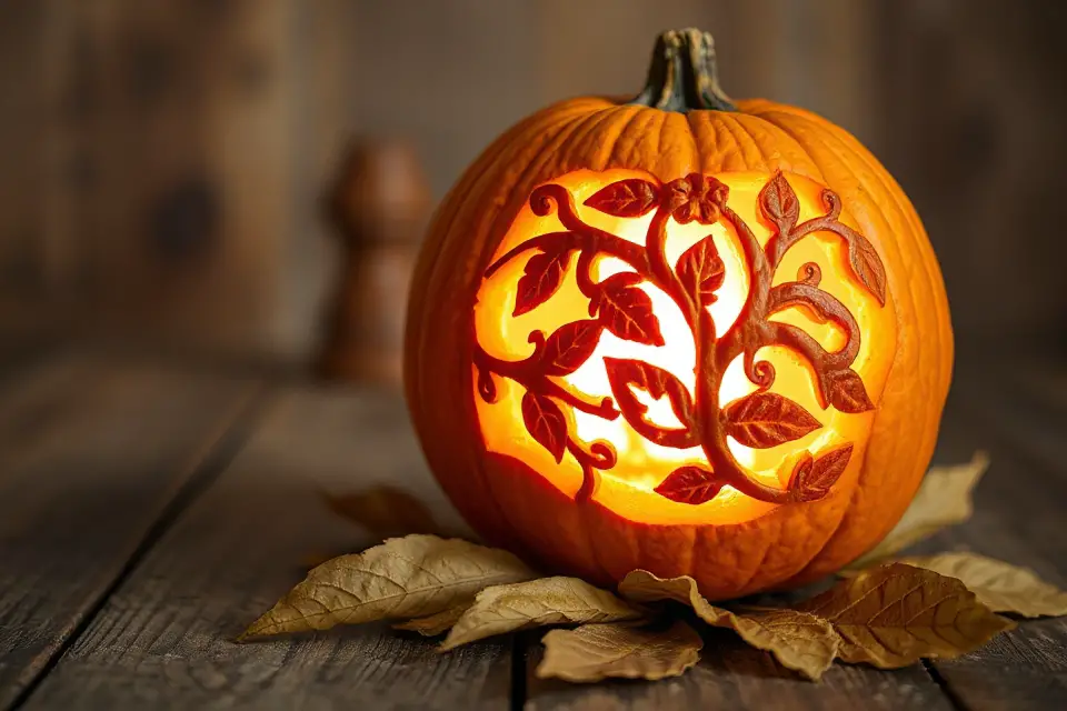 unique carved pumpkin photo