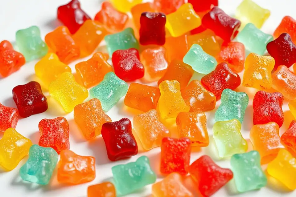 vibrant assorted gummy bears