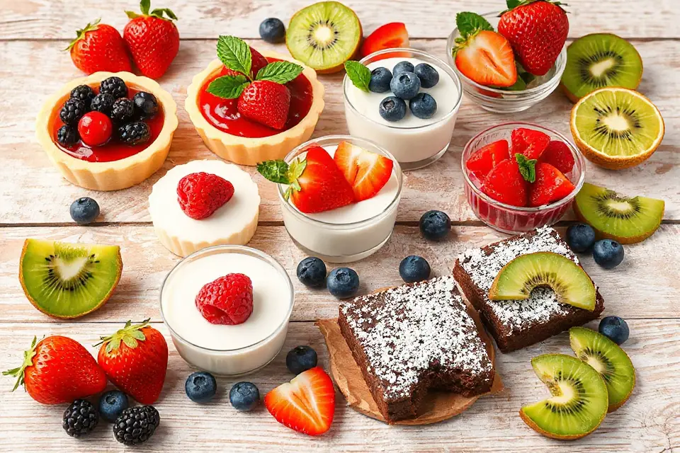 vibrant assortment of desserts