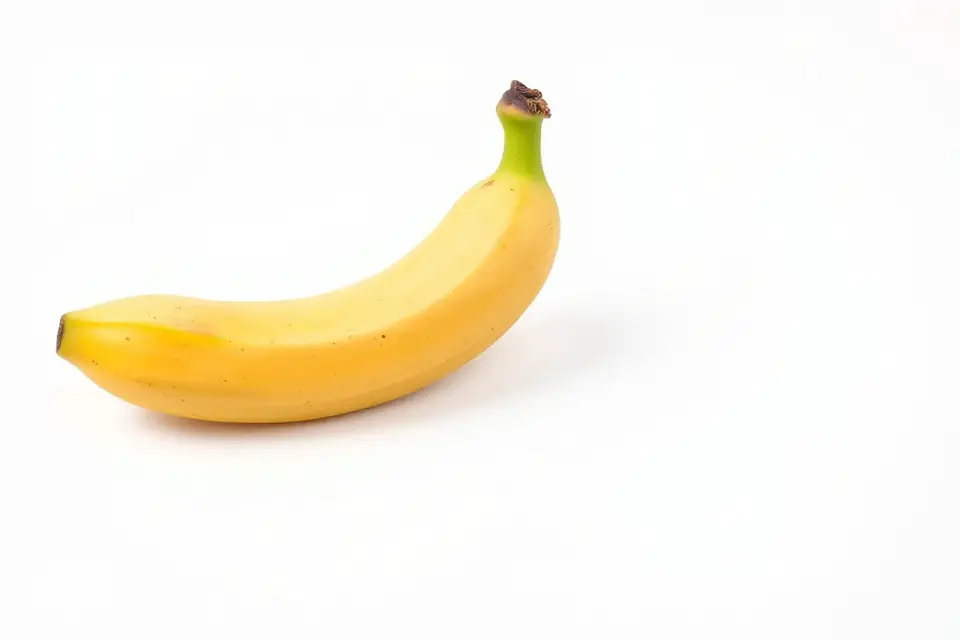 vibrant banana white background