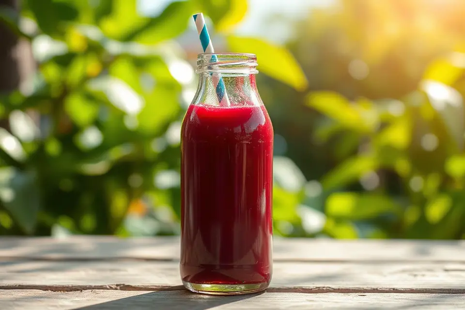vibrant beet juice bottle