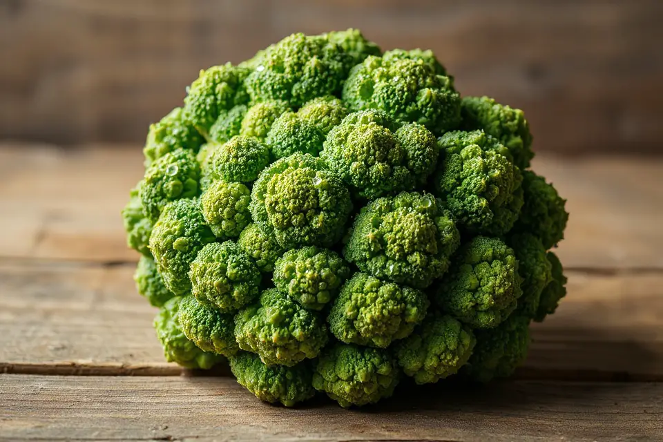 vibrant broccoli with droplets