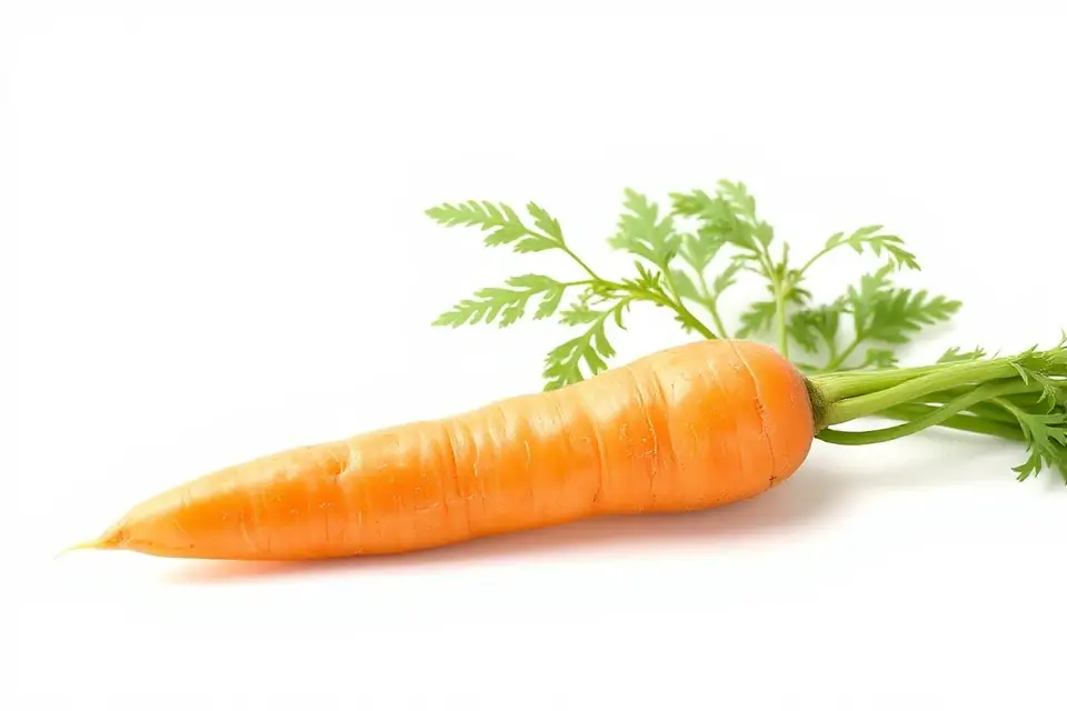 vibrant carrot white background