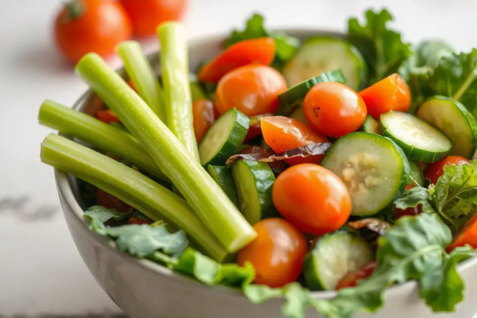 vibrant celery salad ingredients