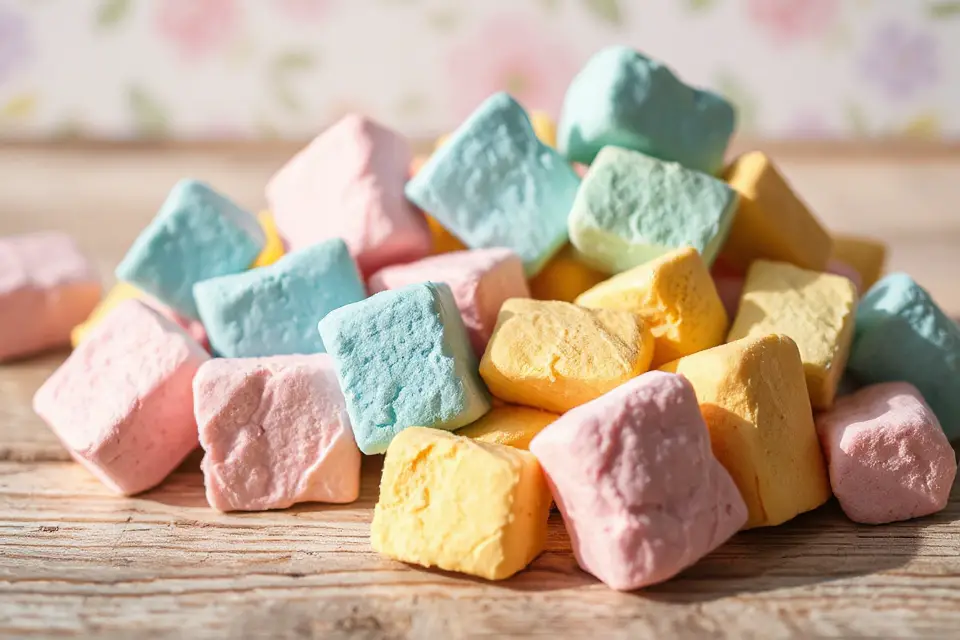 vibrant colorful marshmallow photo