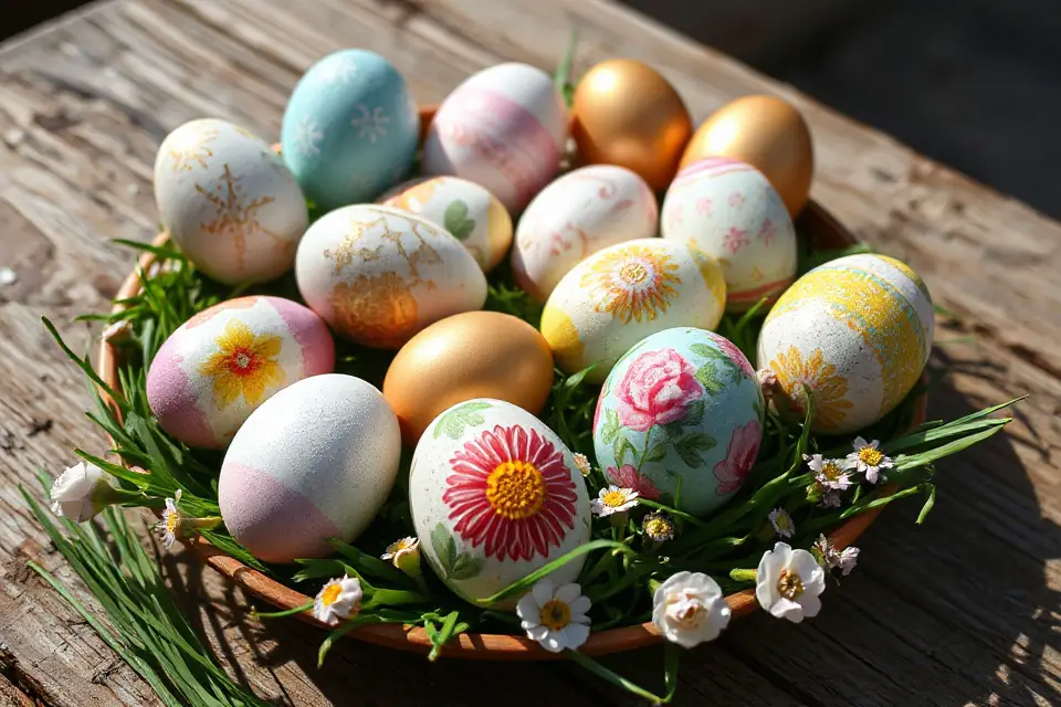 vibrant easter egg collection