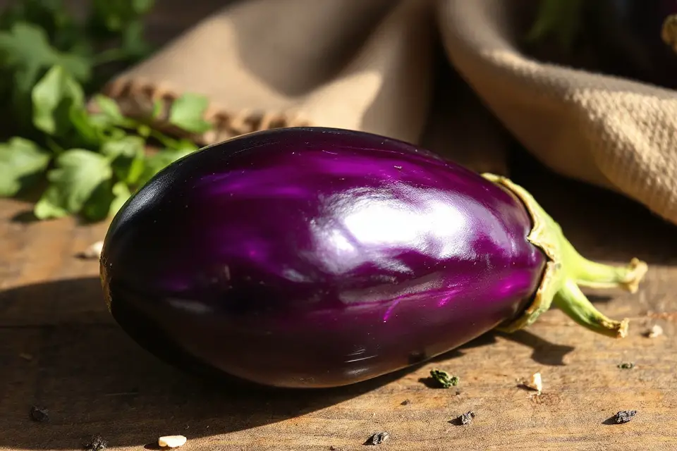 vibrant eggplant rustic photo