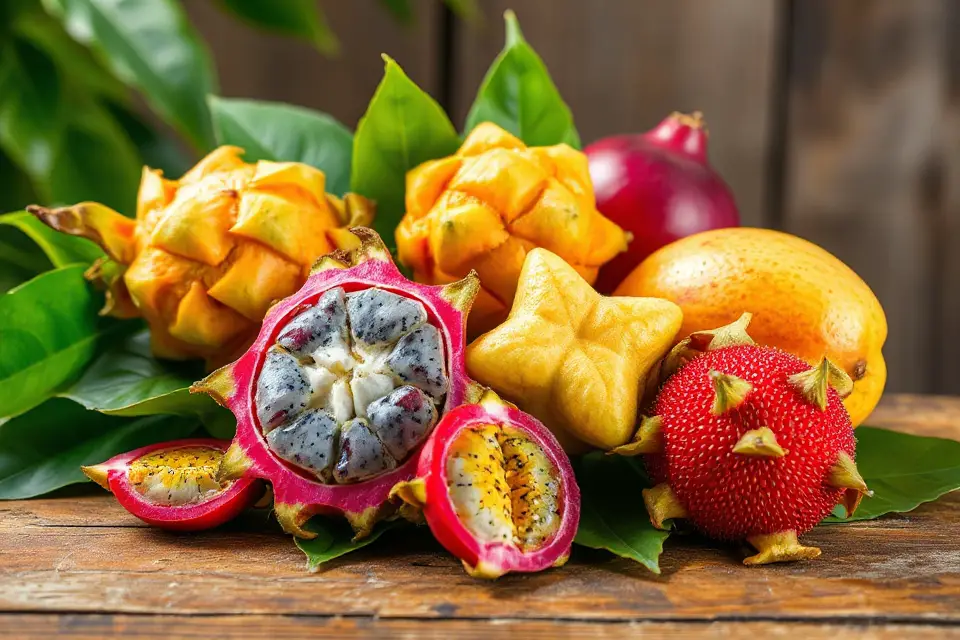 vibrant exotic fruits photos