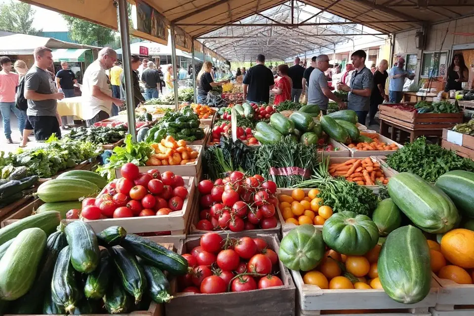 vibrant farmer s market vegetables