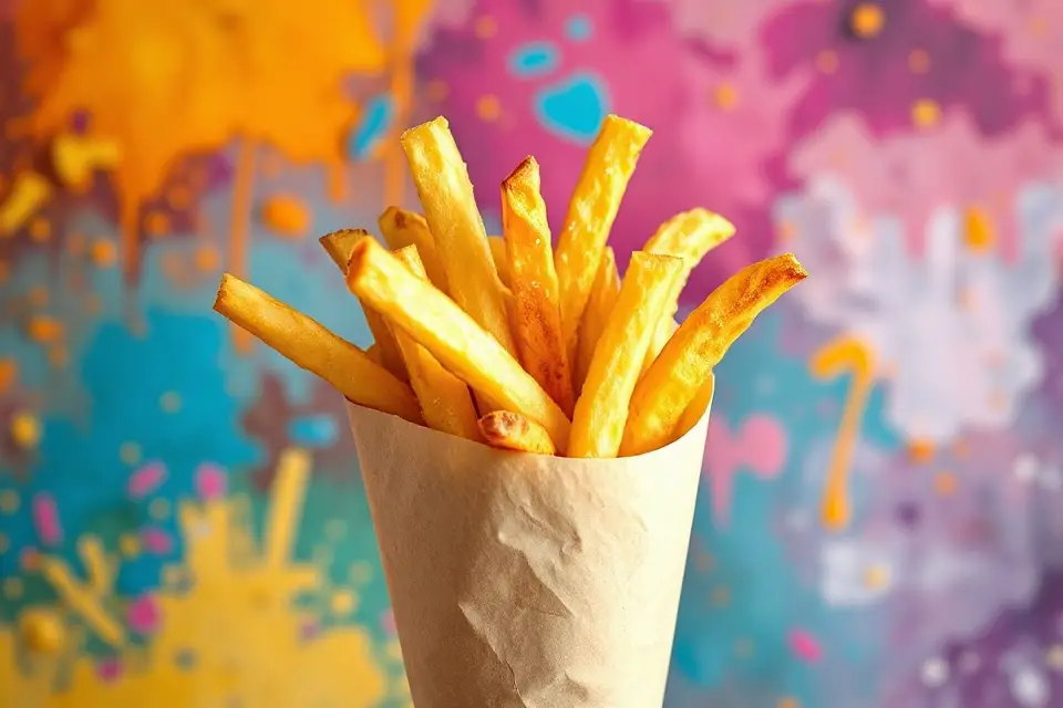 vibrant french fries photo
