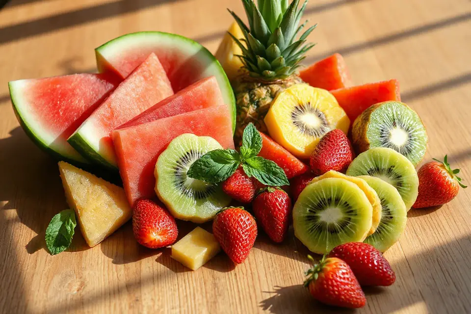 vibrant fruit snack photo