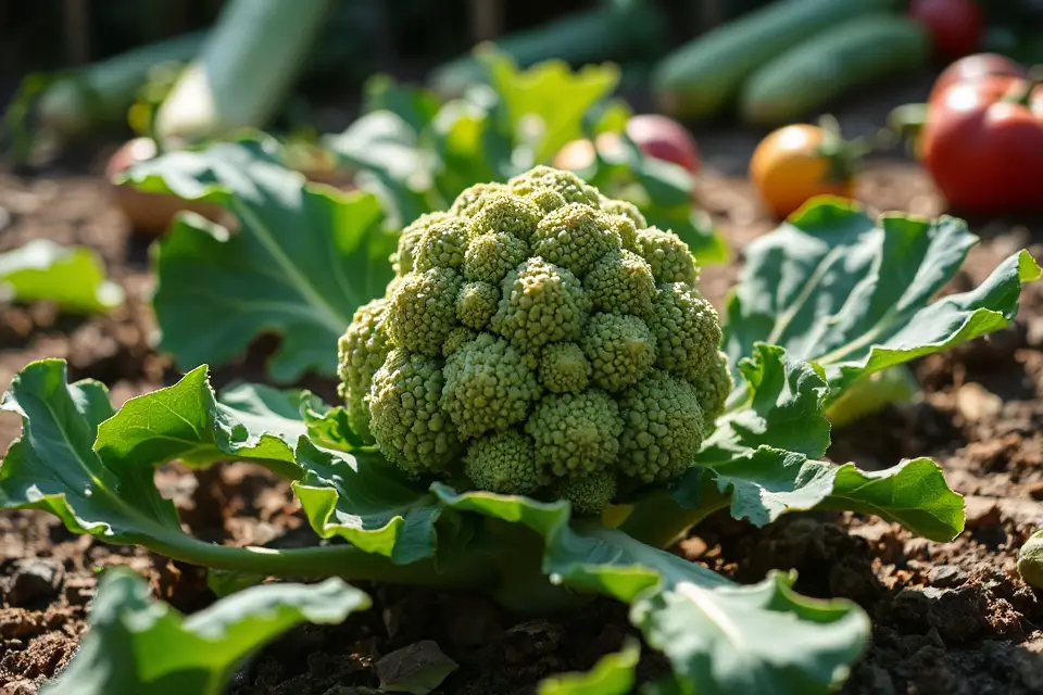 vibrant green broccoli garden