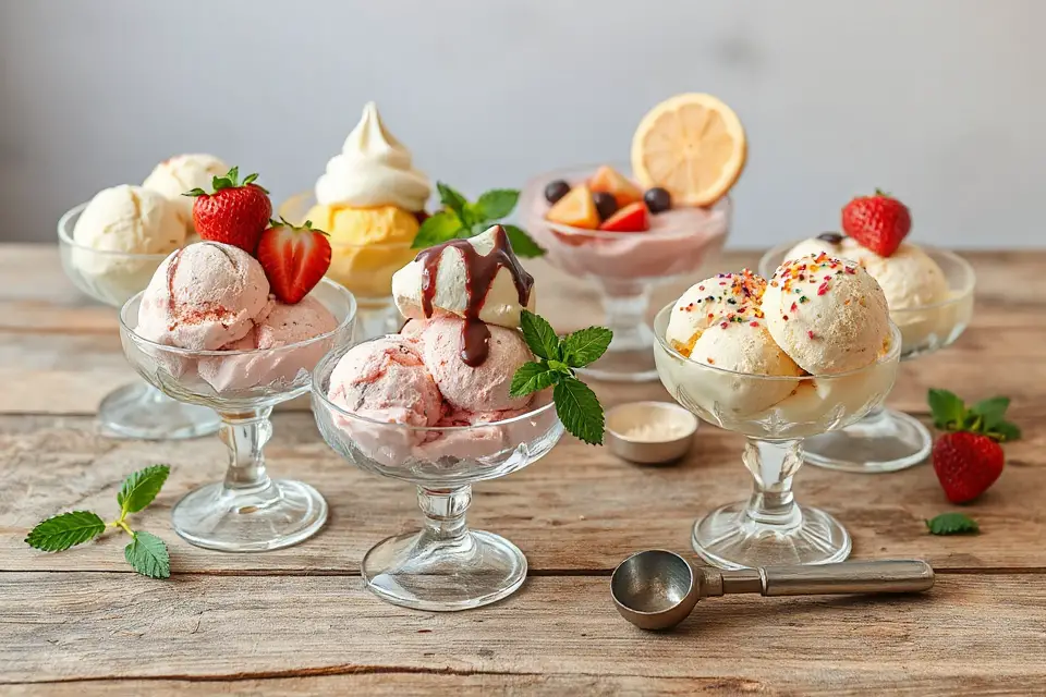 vibrant homemade ice cream