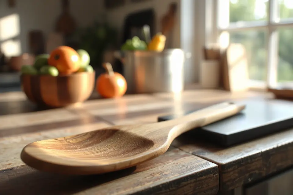 vibrant kitchen spatula scene