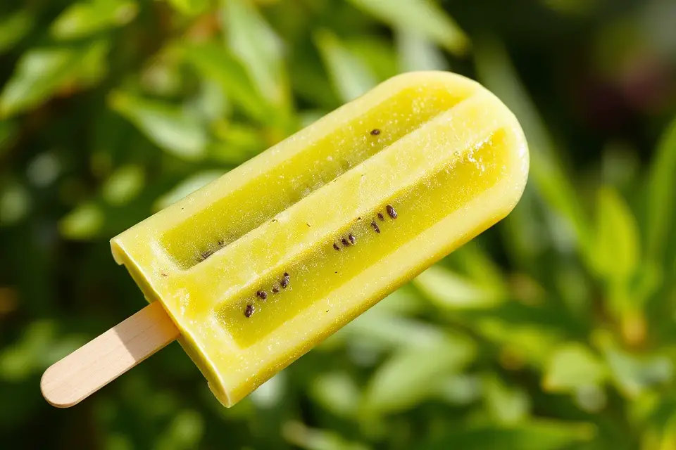 vibrant kiwi popsicle photo