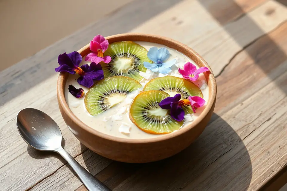 vibrant kiwi smoothie bowl