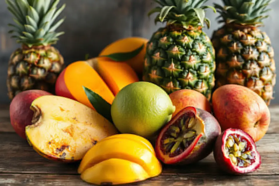 vibrant lime with tropicals