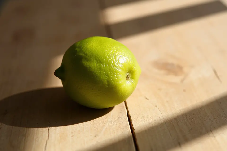 vibrant limes on wood